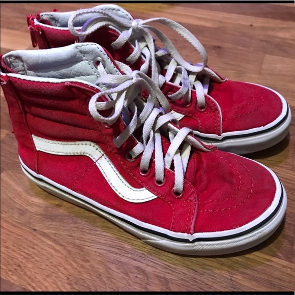 boys red high top vans